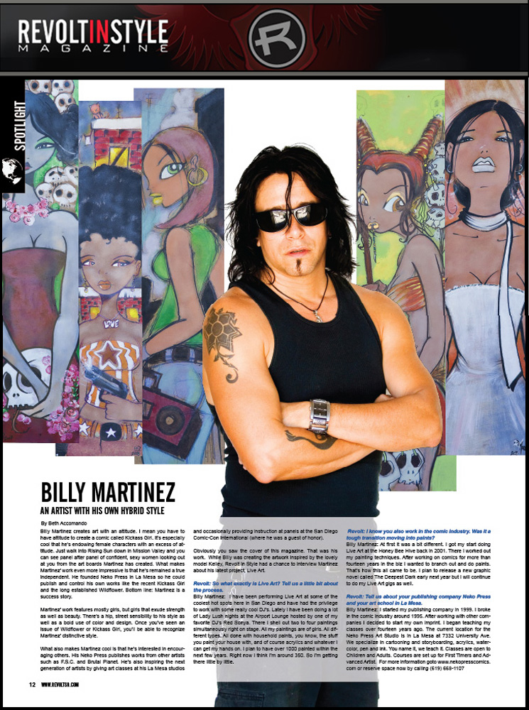 Billy Martinez in Revolt Magazine
