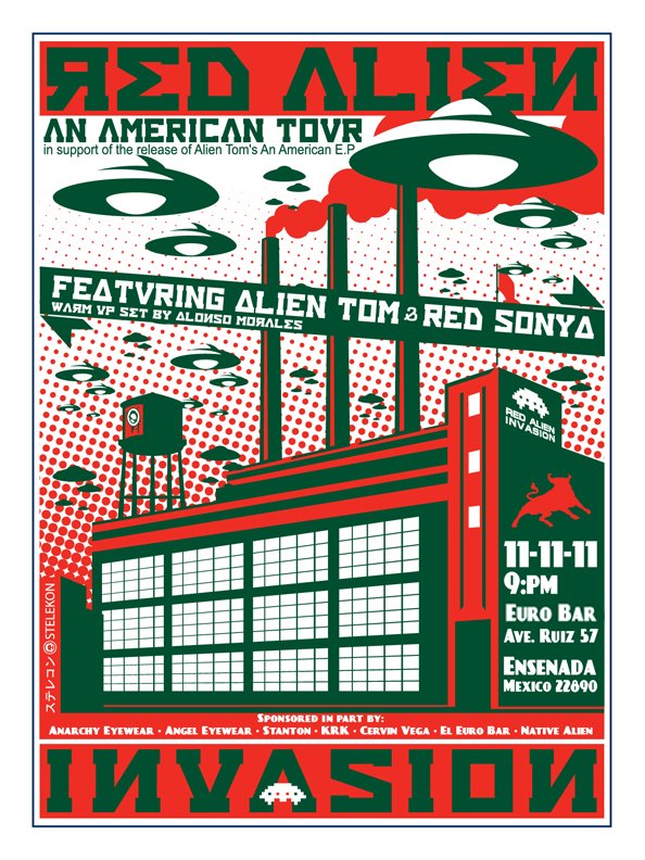 11-11-11 Red Alien Invasion of Eurobar