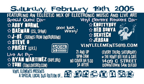 Vinyl Elements presents Reaction