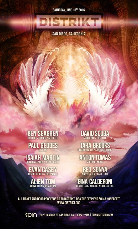 Saturday, June 18th, Don’t miss DISTRIKT’s Burning 2016 Man Camp Fundraiser at Spin Nightclub in San Diego featuring Tara Brooks, Ben Seagren & more!